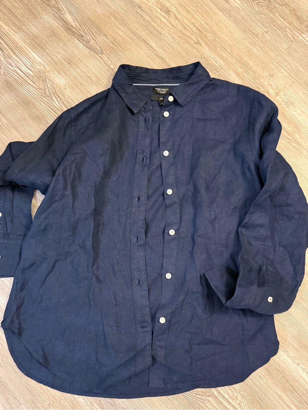 J. Crew Navy Linen Button-Down Shirt